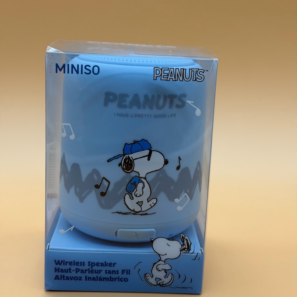 MINISO Peanuts Snoopy Portable Wireless Speaker - Blue